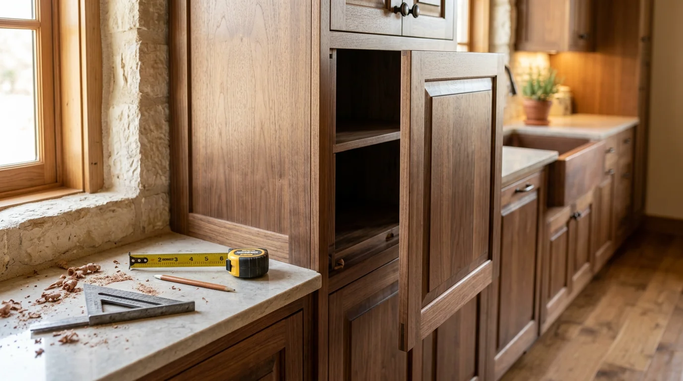 Custom interior trim and carpentry work in a residential home